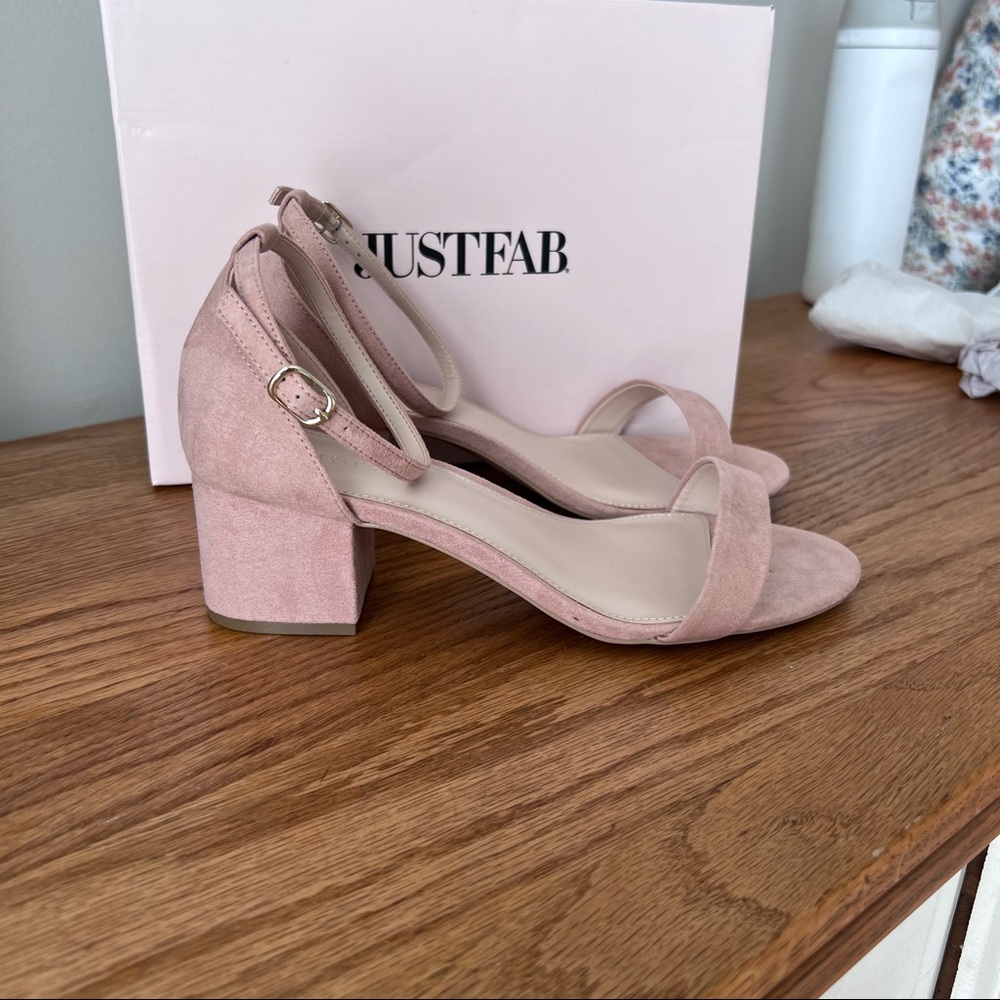 JustFab Noura sandals in blush. New in box! Never worn!